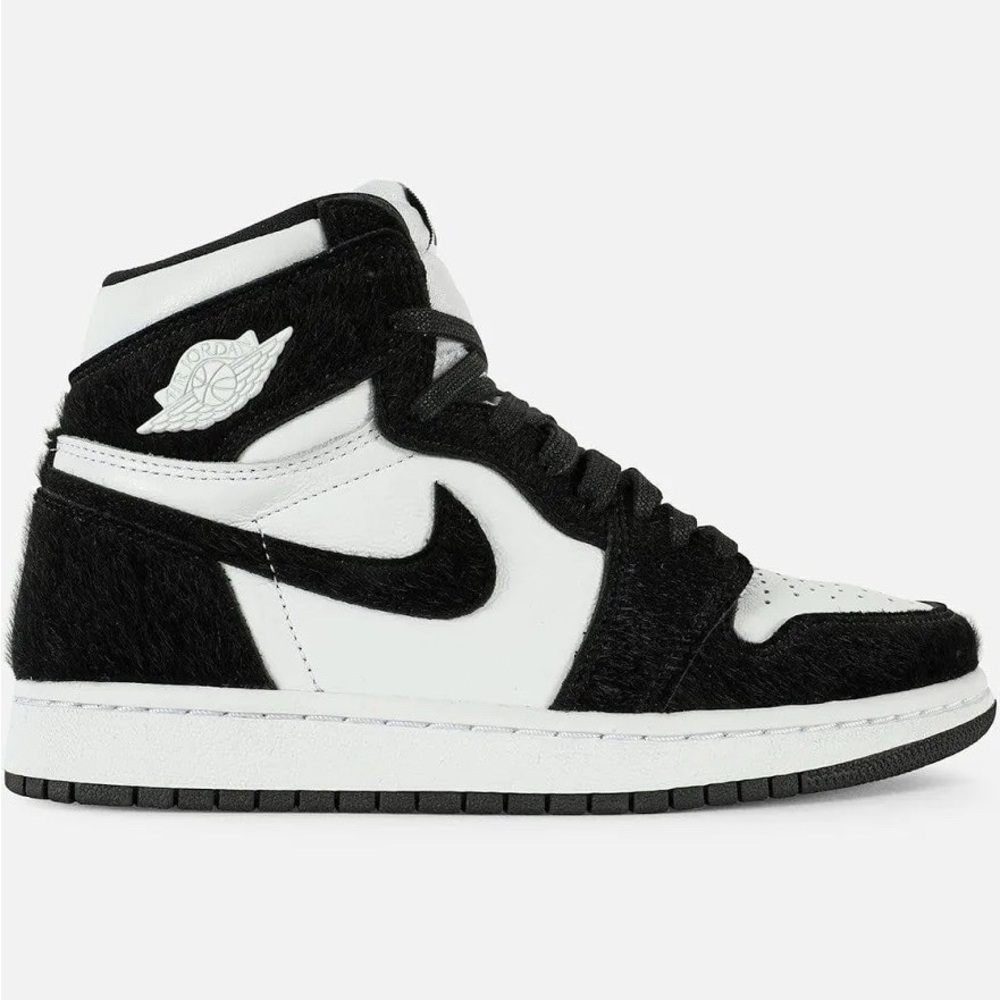 Jordan Women's Black and White High-Top Sneakers